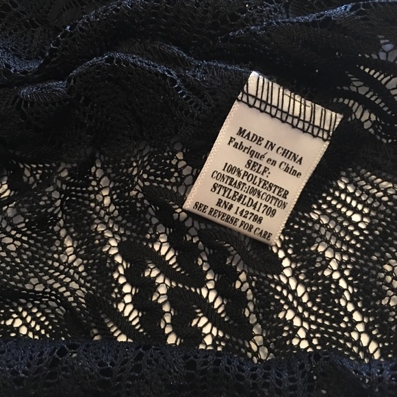 Black Crochet Tunic Swim Cover-Up - Picture 4 of 4